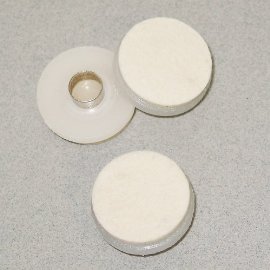 1"(25mm) Tap-In Foor Protector - White, 4/pkg