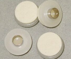 7/8"(22mm) Tap-In Floor Protector - White, 4/pkg