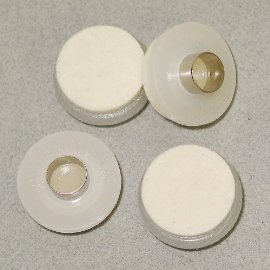 7/8"(22mm) Tap-In Floor Protector - White, 4/pkg