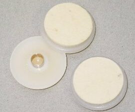 1-1/2"(38mm) Tap-In Floor Protector - White, 4/pkg