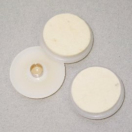 1-1/2"(38mm) Tap-In Floor Protector - White, 4/pkg