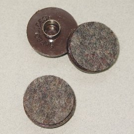 1"(25mm) Tap-In Floor Protector - Brown, 4/pkg