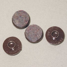 7/8"(22mm) Tap-In Floor Protector - Brown, 4/pkg