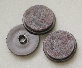 1-1/2"(38mm) Tap-In Floor Protector - Brown, 4/pkg