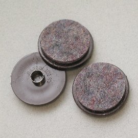 1-1/2"(38mm) Tap-In Floor Protector - Brown, 4/pkg