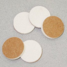 3/4"(19mm) Self Adhesive Floor Protector – White, 24/pkg