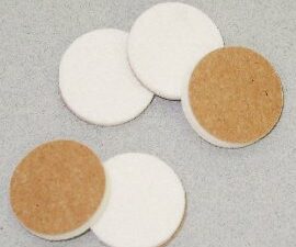 7/8"(22mm) Self Adhesive Floor Protector - White, 20/pkg