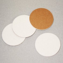 1-7/8"(47mm) Self Adhesive Floor Protector - White, 4/pkg