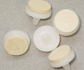 7/8"(22mm) Stemglide Floor Protector - White, 4/pkg