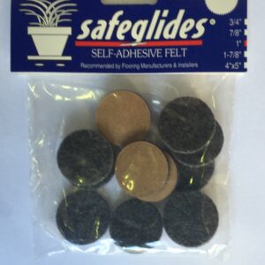 1"(25mm) Self Adhesive Floor Protector - Brown, 12/pkg